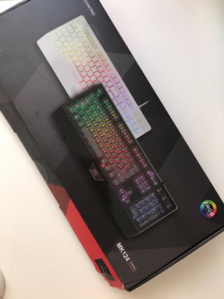 Teclado Mars Gaming MK124 RGB Blanco