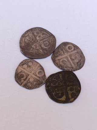 Lote 4 monedas CROAT antiguas Felip Barcelona