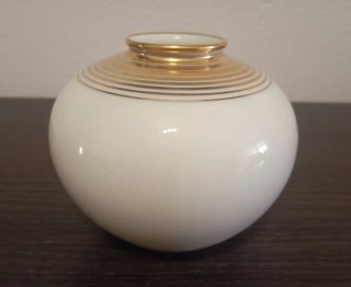 Jarrón Furstenberg Porcelana Dorado Antiguo 1930