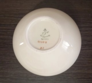 Jarrón Furstenberg Porcelana Dorado Antiguo 1930