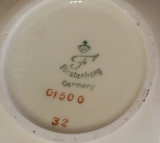 Jarrón Furstenberg Porcelana Dorado Antiguo 1930