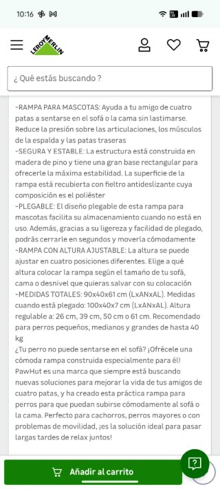 Rampa para perros ajustable