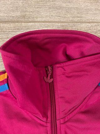 Chaqueta Adidas Firebird Morada Tiras Arcoíris