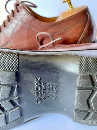 Zapatos de piel marrones Geox, T42