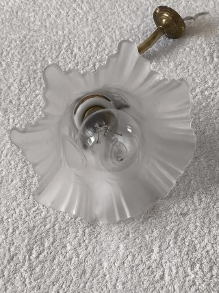 ANTIGUOS PLAFONES TULIPA VIDRIO OPALINO RURAL 1920