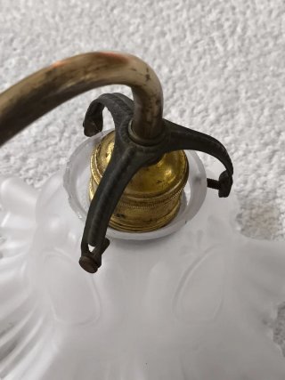 ANTIGUOS PLAFONES TULIPA VIDRIO OPALINO RURAL 1920