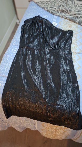 Vestido Mango Negro Talla L