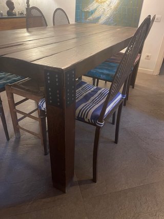 Mesa de comedor Luzio madera y metal