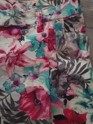 Pantalón Talla Grande Estampado Floral