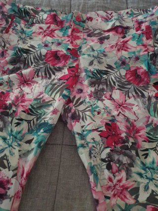 Pantalón Talla Grande Estampado Floral