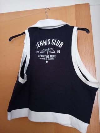 Top Bershka Negro y Blanco Talla L