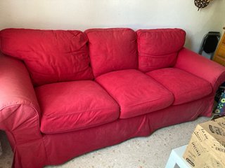 Sofá 3 plazas IKEA rojo