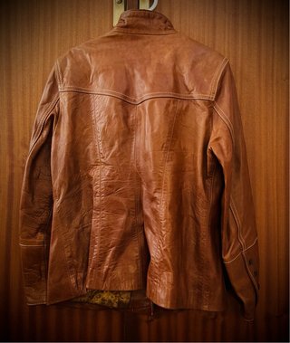 Chaqueta de cuero Hervas Piel Marrón Talla 46
