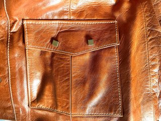 Chaqueta de cuero Hervas Piel Marrón Talla 46
