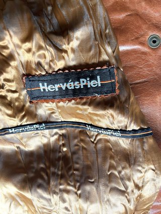 Chaqueta de cuero Hervas Piel Marrón Talla 46
