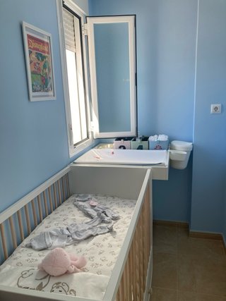 Cuna MYLLRA con cajón IKEA blanca 60x120
