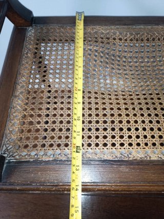 Banco de bidé madera y ratán S.XIX