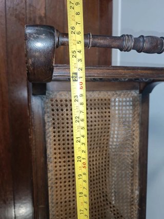 Banco de bidé madera y ratán S.XIX