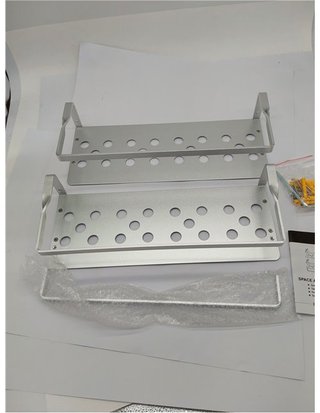 Uten Juego de 2 Estantes Flotantes de Aluminio Montados en la Pared - Estantes Colgantes de Pared para Dormitorio - Cocina - Baño -