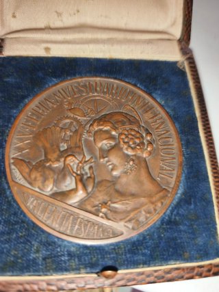 Lote 2 medallas conmemorativas antiguas