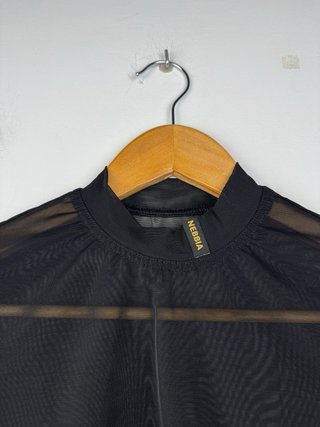 Top Transparente NEBBIA Negro Talla S