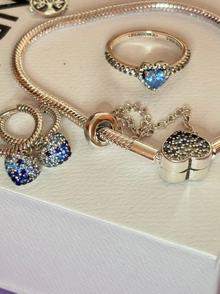 Conjunto Pandora: Pulsera, Anillo y Pendientes
