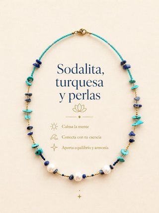 Collar de piedras naturales creado con intención