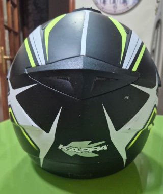 Casco Moto Trail Negro Blanco Amarillo