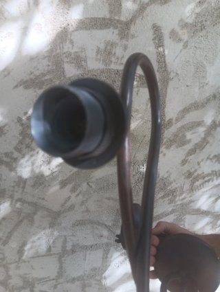 Lámpara de metal rústica