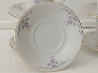 Servizio 6 tazzine caffè porcellana oro
