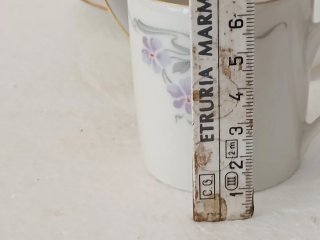 Servizio 6 tazzine caffè porcellana oro