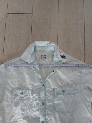 Camicia Armani Junior azzurro chiaro - Taglia 38 (14-16 anni)