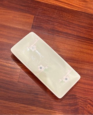 Juego de vajilla para sushi verde y blanco