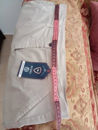Falda beige talla 48