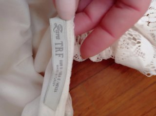 Vestido Zara Blanco Encaje Corto Tirantes