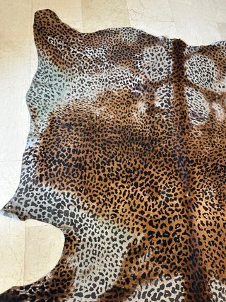 Alfombra Piel Vaca Estampado Leopardo Grande