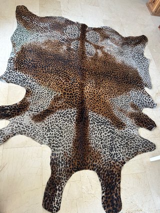 Alfombra Piel Vaca Estampado Leopardo Grande