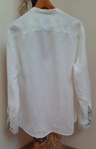 Camisa Lino Blanca STUDIO Talla XXL
