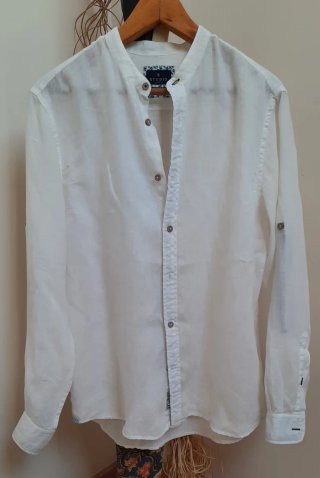 Camisa Lino Blanca STUDIO Talla XXL
