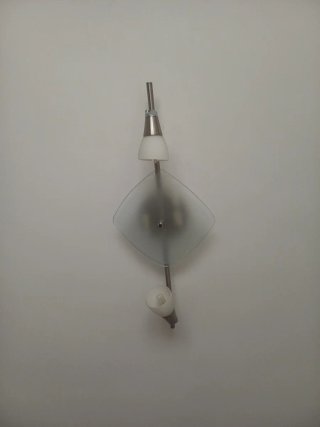 Lámpara de techo plata y blanco