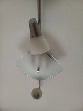 Lámpara de techo plata y blanco