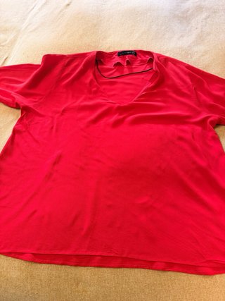 Blusa roja Zara XL