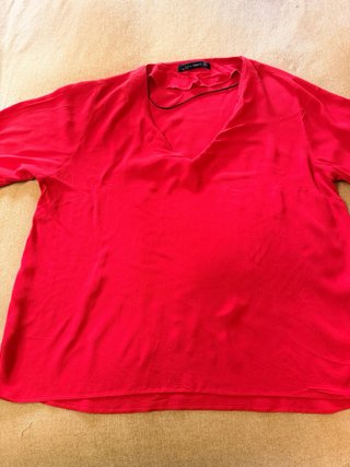 Blusa roja Zara XL