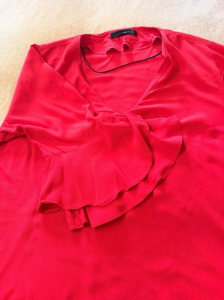 Blusa roja Zara XL