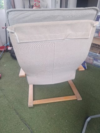 Silla Ikea POÄNG Madera y Tela Gris