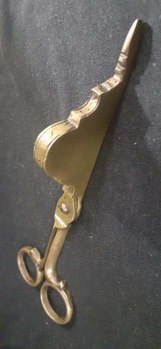 Antiche forbici per candele vittoriane in bronzo