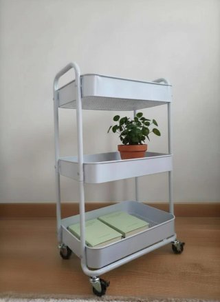 Carrito Auxiliar Blanco 3 Niveles