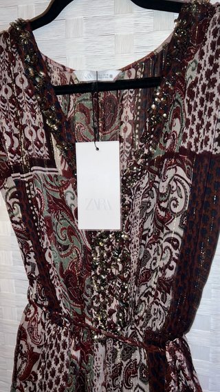 Vestido Zara Patchwork Estampado
