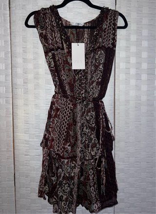 Vestido Zara Patchwork Estampado