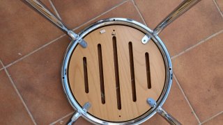 Taburete alto metal y madera
